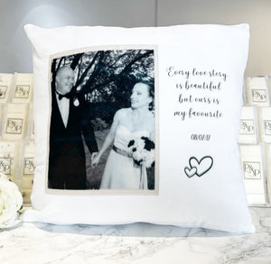 Photo & Text of Choice Wedding Cushion 40cm