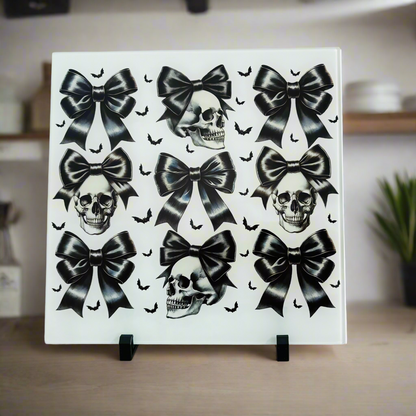 Bows and Skulls Chopping Board 30cm