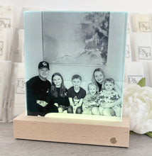 Glass Photo Pannel with LED light Base 17x15cm