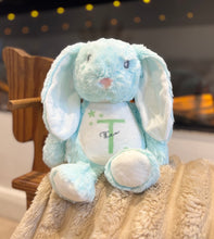 Blue Floppy Rabbit Plush with Initial & Name