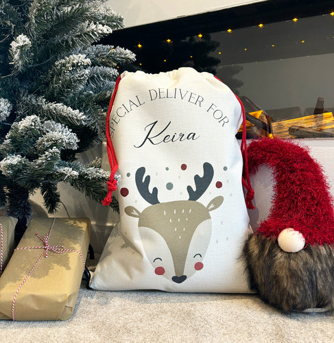 SANTA SACK REINDEER