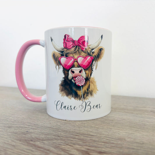 Pink highland cow “Claire bear”