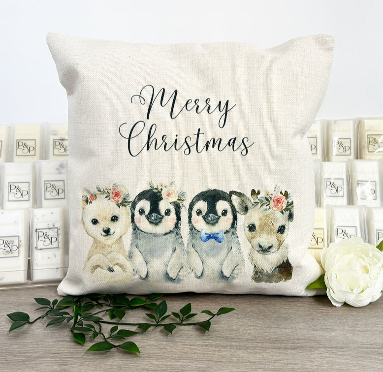 Merry Christmas Watercolour Animals Design (Various Products)