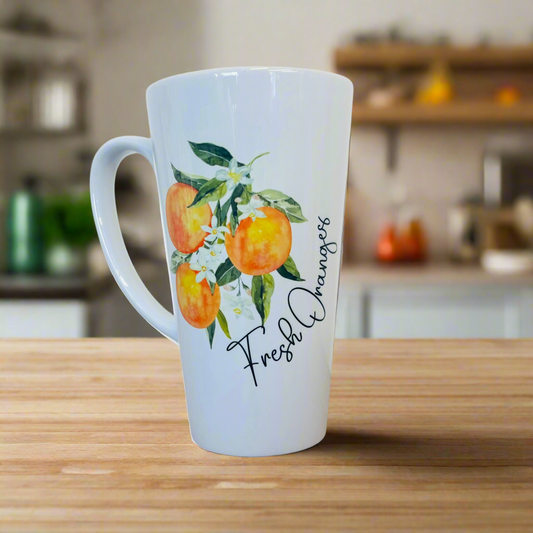 Fresh Oranges 17oz Latte Mug