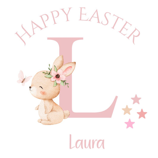 Tester Teddy and Tote Bag - baby bunny Initial