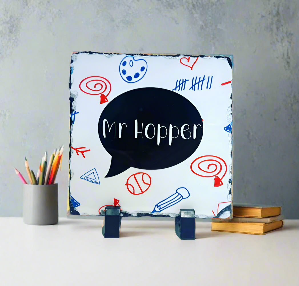 Small 14cm Teacher Desk Slate