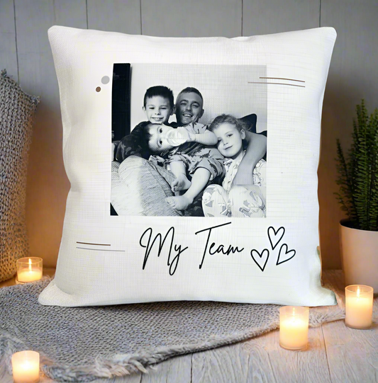 “My Team” Photo Cushion 40cm