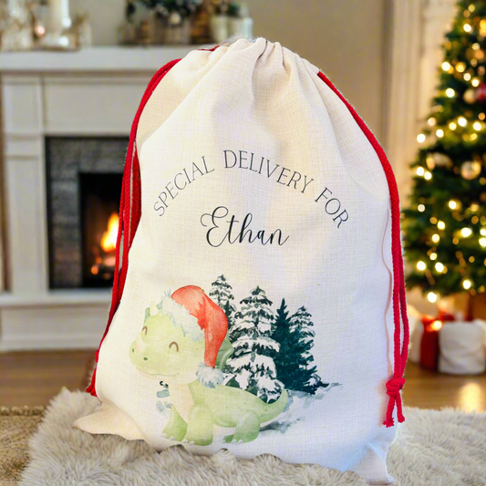 Dinosaur Santa Sack