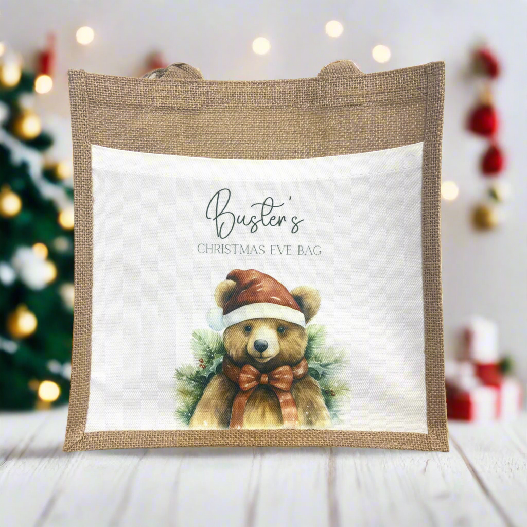 Christmas Eve Tote Bag - Christmas Bear