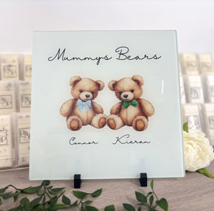 Mummys Bears (Choose bears and Genders) 30cm Splashback/ Choppingboard