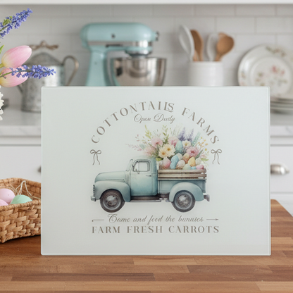 Vintage Spring Truck Chopping Board A3