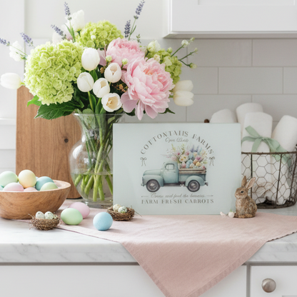 Vintage Spring Truck Chopping Board A3