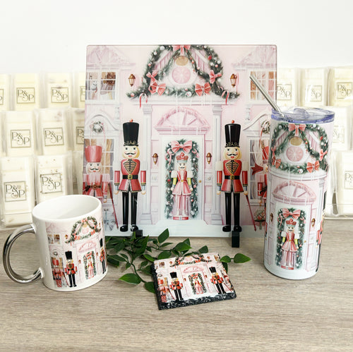 Pink Nutcracker House (Splashback, Tumbler & Mug and Coaster)