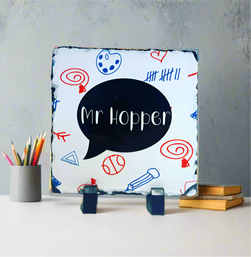 Small 14cm Teacher Desk Slate