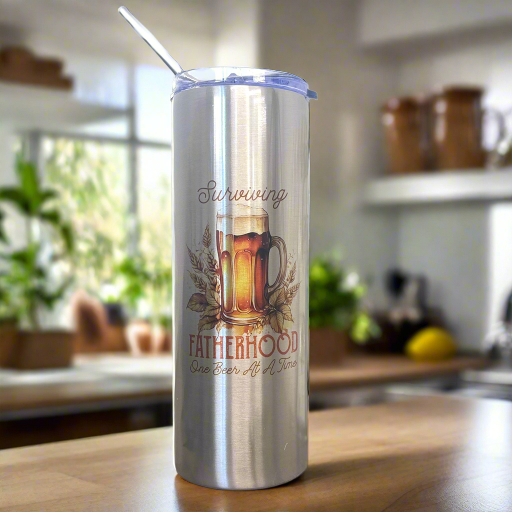 Surviving FatherHood Tall Skinny Tumbler 25oz
