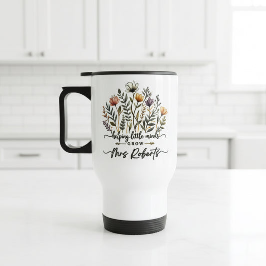 Travel Wildflower Mug 14oz Teacher Design