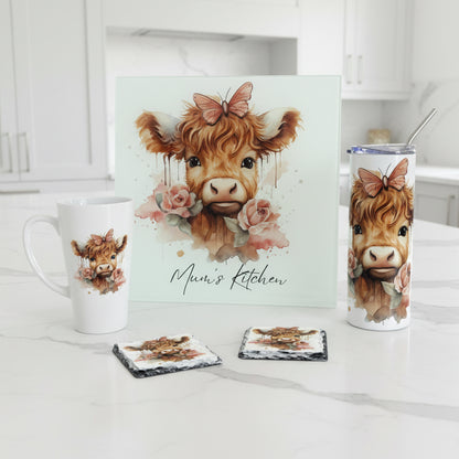 Pink Roses Highland Cow Bundle