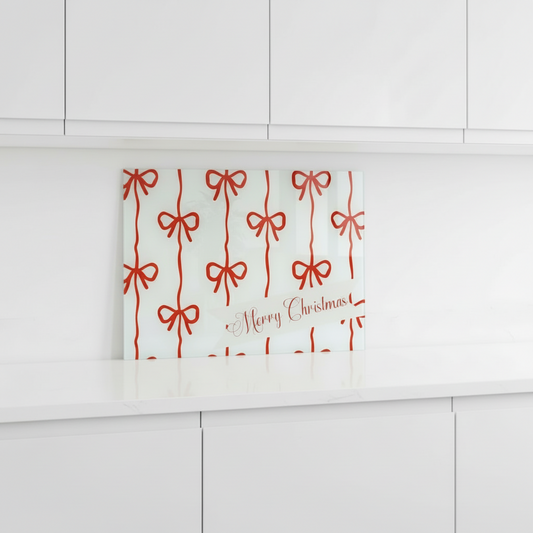 Red Bow Chopping Board/ Splashback A3