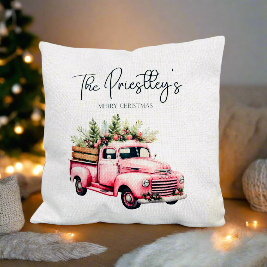 Pink truck Christmas (Various Products)