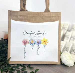 Love Grows Here -  Tote Bag - (Don’t forget to leave us the name for who’s Garden this is)