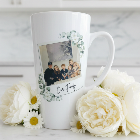 New Latte Ceramic Photo Mug 17oz inc Box