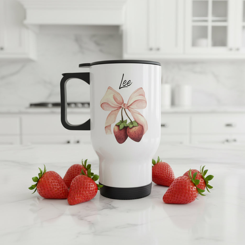 Strawberry 14oz Travel Mug