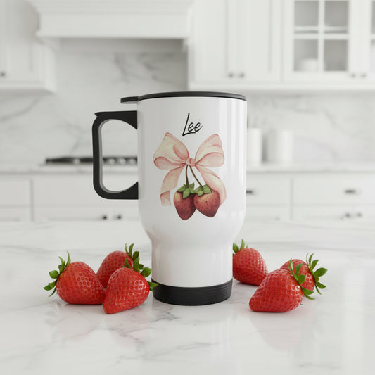 Strawberry 14oz Travel Mug