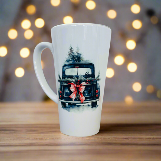 Christmas Truck Latte Ceramic Mug 17oz inc Box (no4)