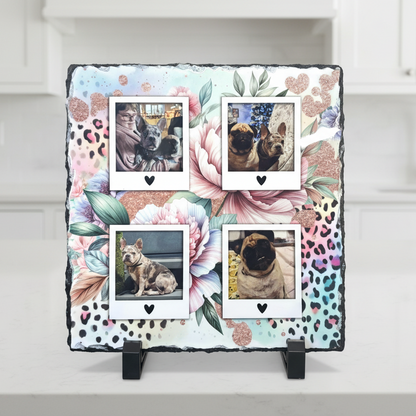 4 Photo leopard Print 19cm Photo Slate