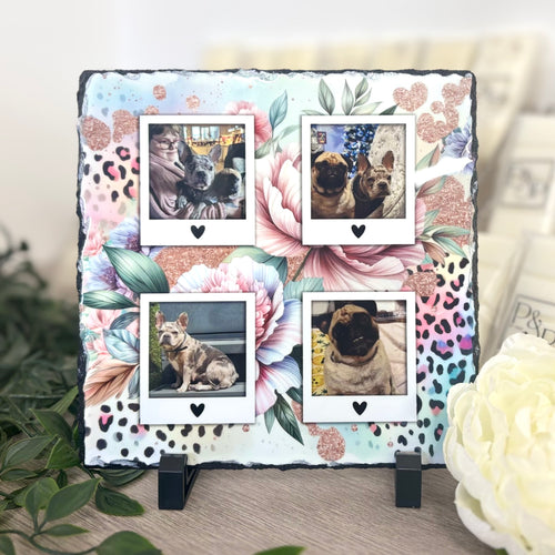 4 Photo leopard Print 19cm Photo Slate