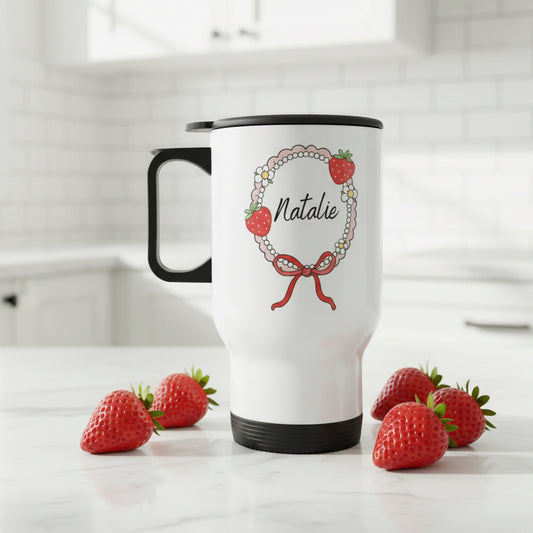 Strawberry 14oz Travel Mug