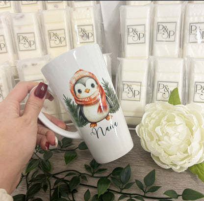 New Latte Ceramic Mug 17oz Penguin inc Box