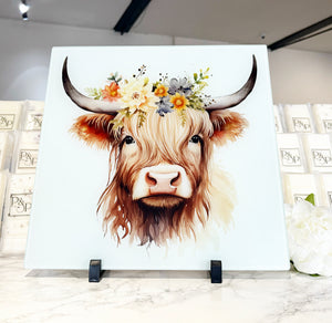 Highland Cow 30cm Chopping Board