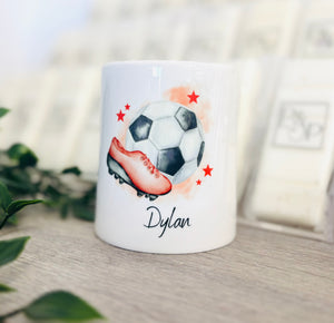 Ceramic Money Box Football Design