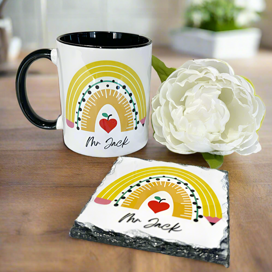 Teacher Yellow Rainbow Design (Various Products)