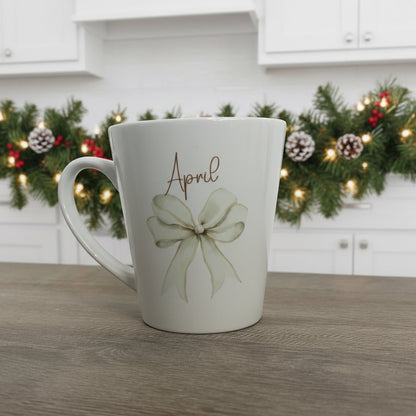 Cream bow Mini Latte Mug