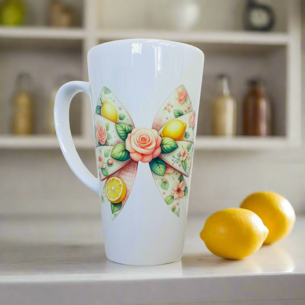 Lemon bow 17oz Latte Mug (multiple choices)