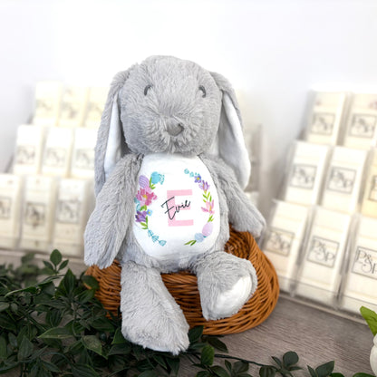 Floppy Rabbit Plush Teddy - Easter Wreath