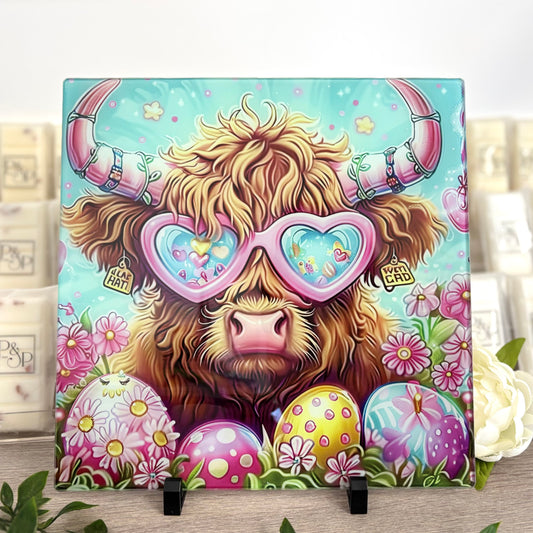 Cartoon Highland Cow 30cm Chopping Board