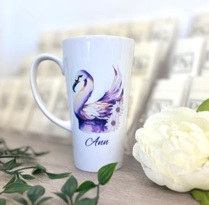 New Latte Swan Ceramic Mug 17oz inc Box