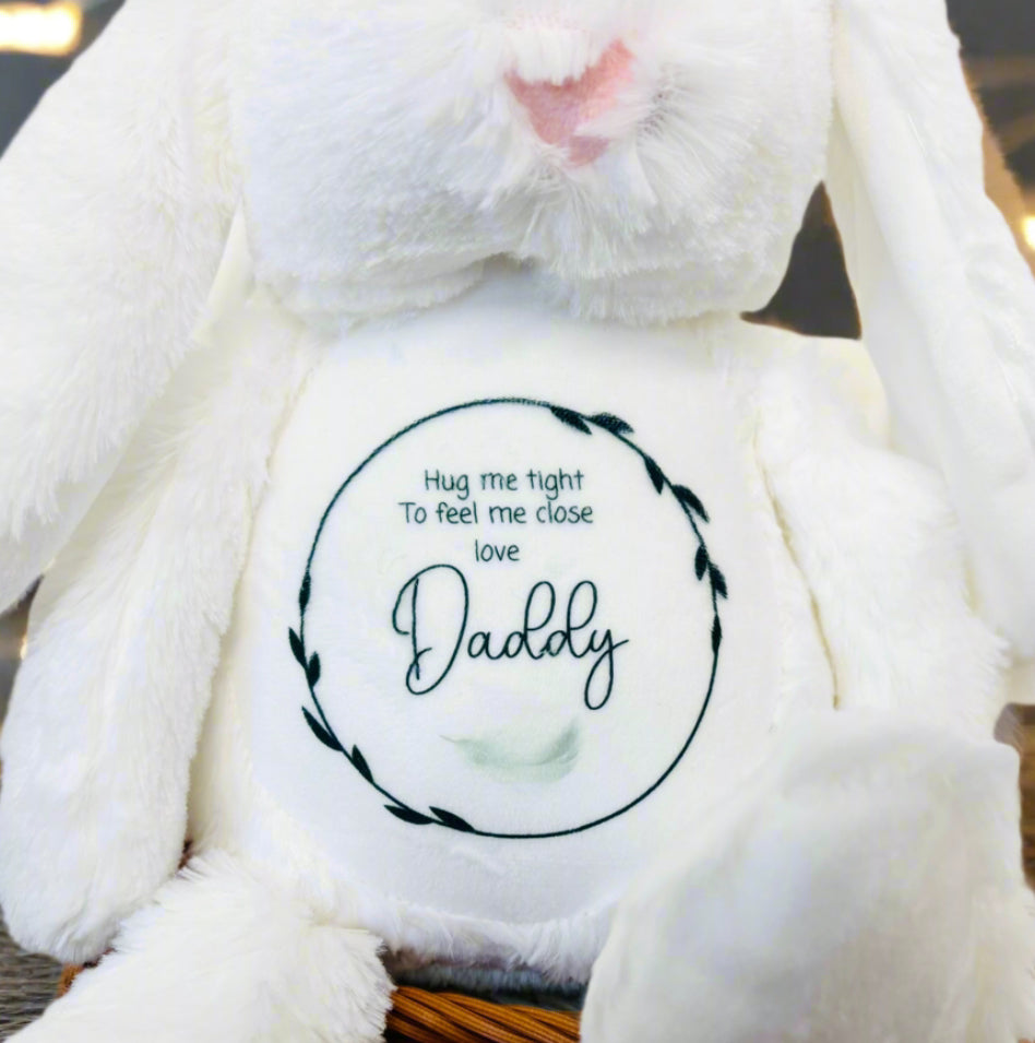 Floppy Rabbit Plush Teddy - Hug me tight and hold me close - Feather