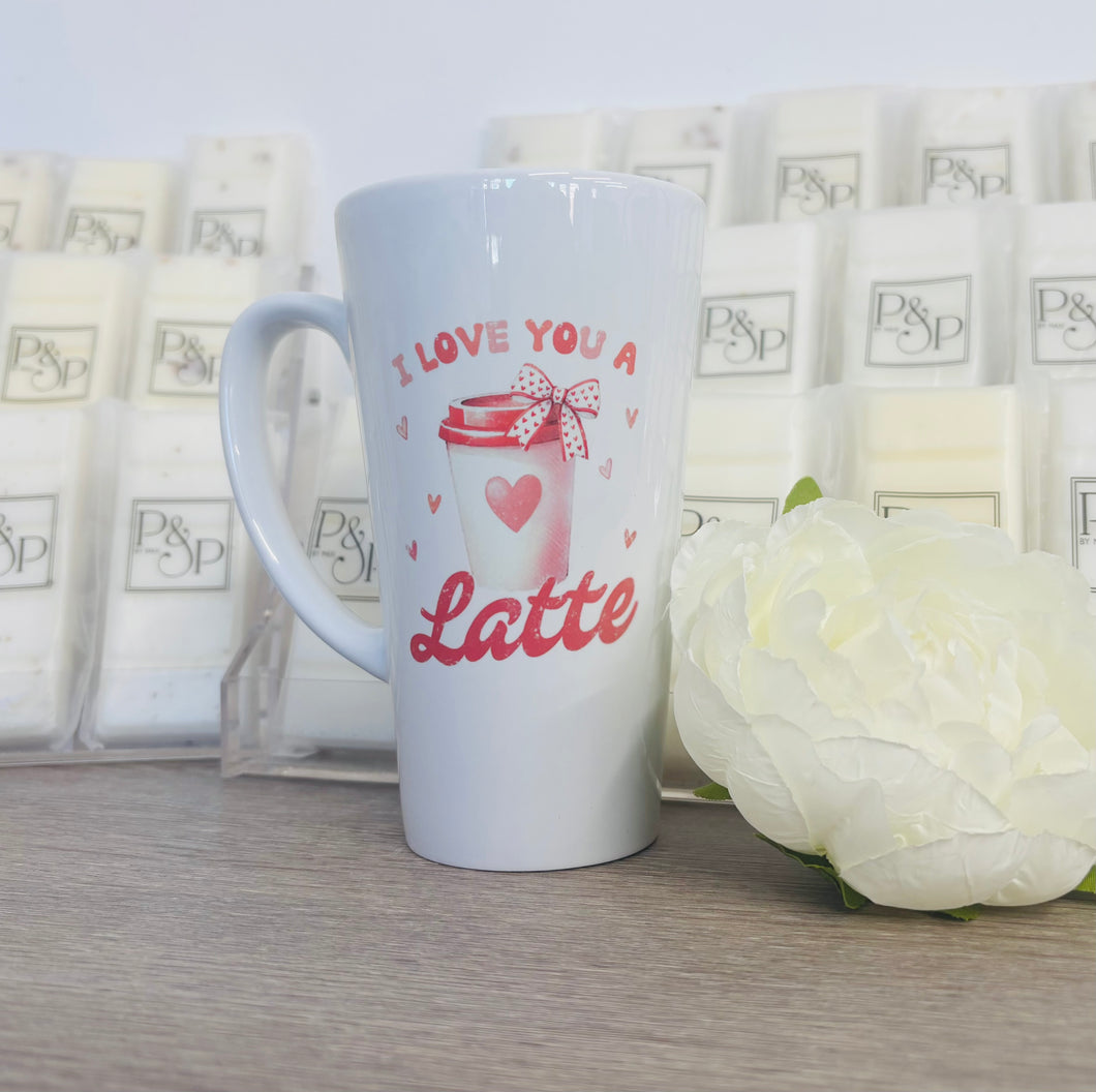 New Latte Ceramic “I Love you a Latte” Mug 17oz inc Box