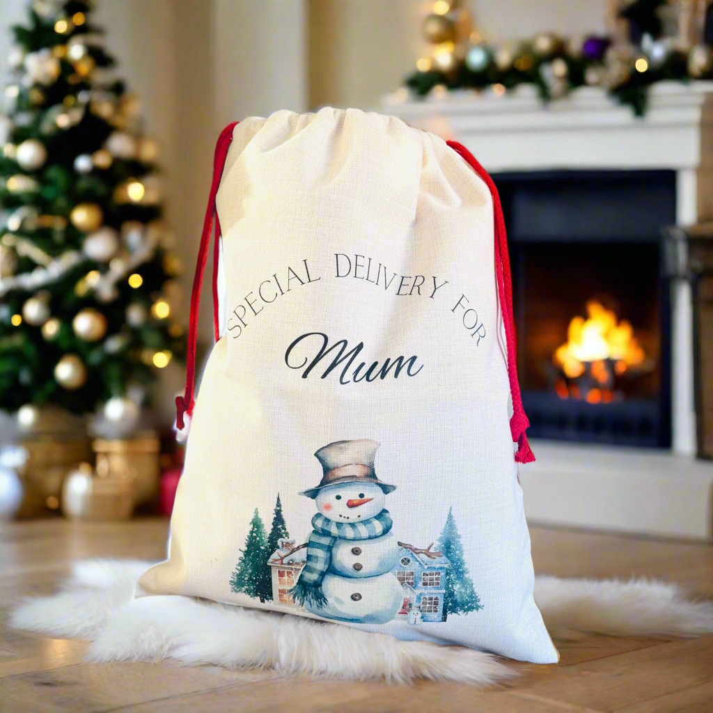 Snowman Santa Sack