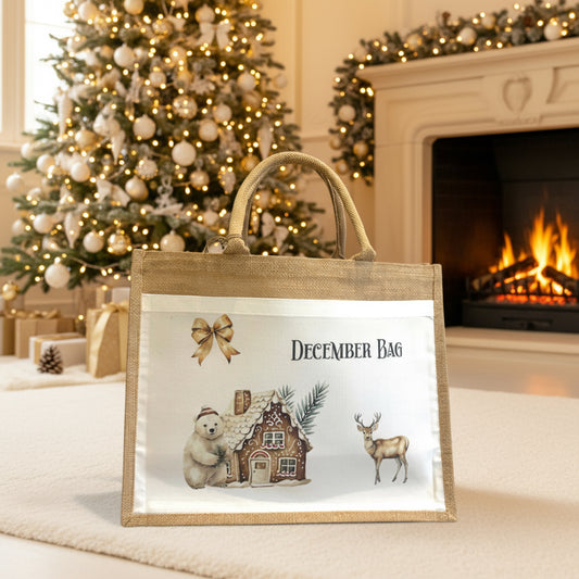 Christmas Eve Tote Bag - Polarbear & Reindeer
