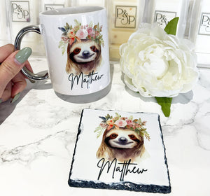 Sloth Mug and Coaster Set