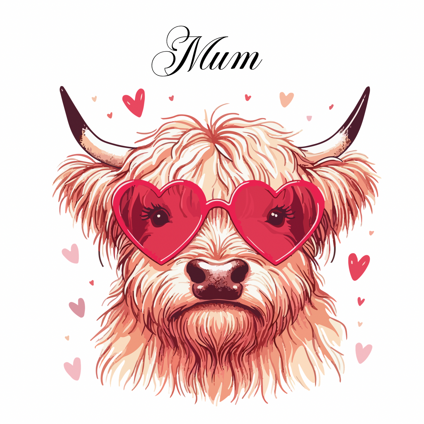 Highland Cow Valentines 4 - Tester for Latte and 11oz Grey Mug
