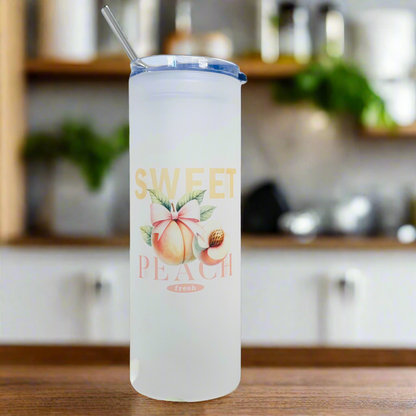 Frosted Tall Glass Tumbler Vintage 25oz Tumble