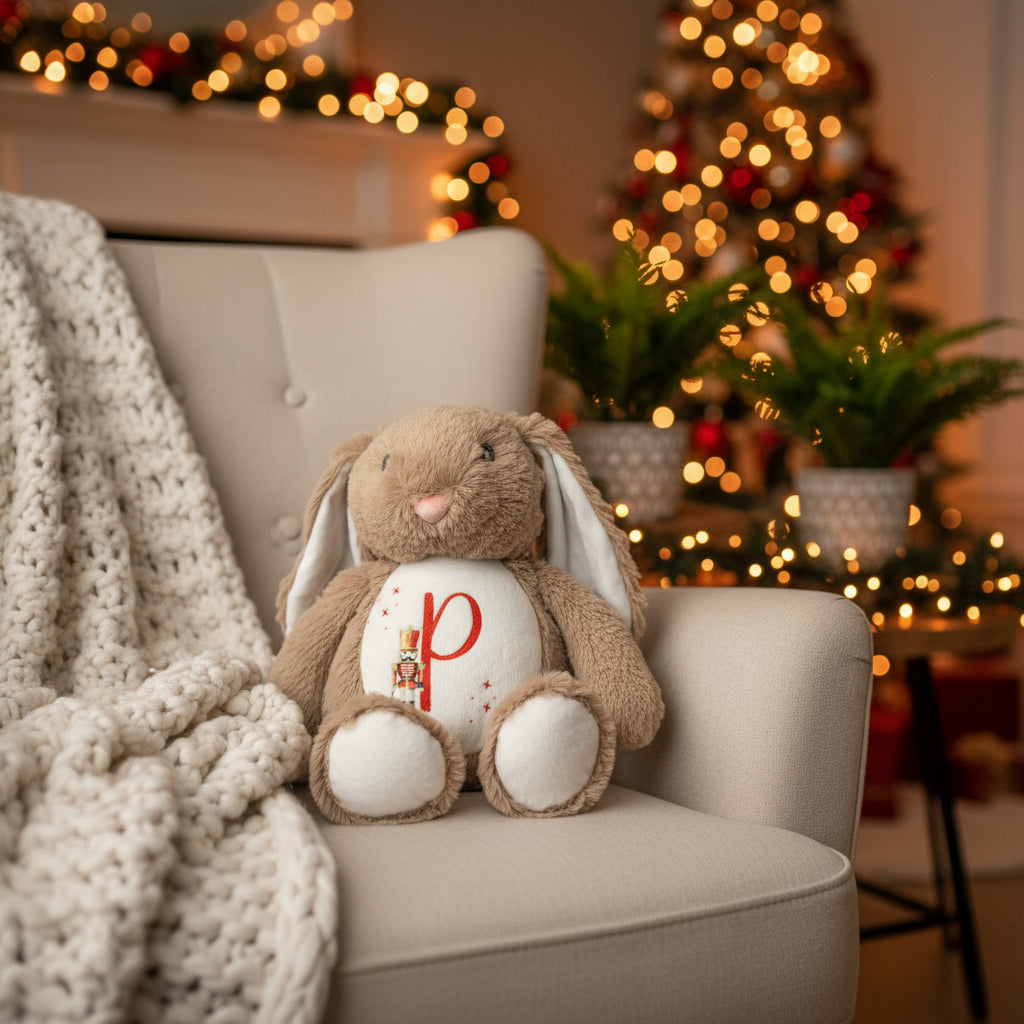 Nutcracker Initial Floppy Rabbit Plush Teddy