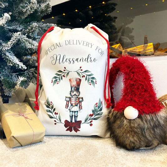 Santa Sack Red Nutcracker