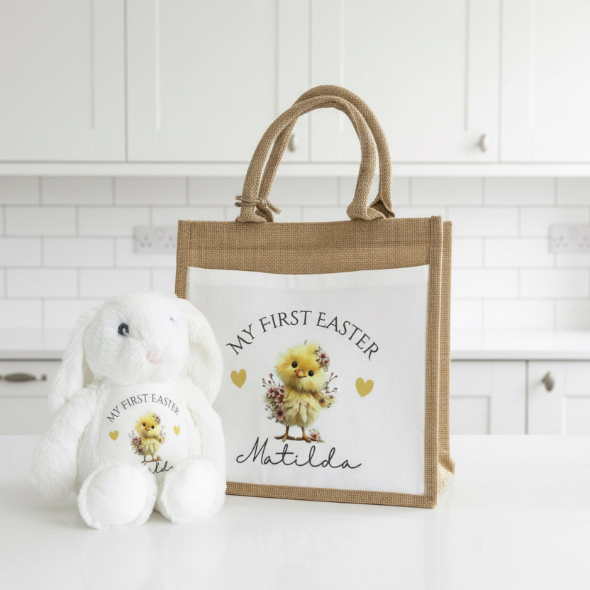 Chick Design Teddy and Tote bag Bundle